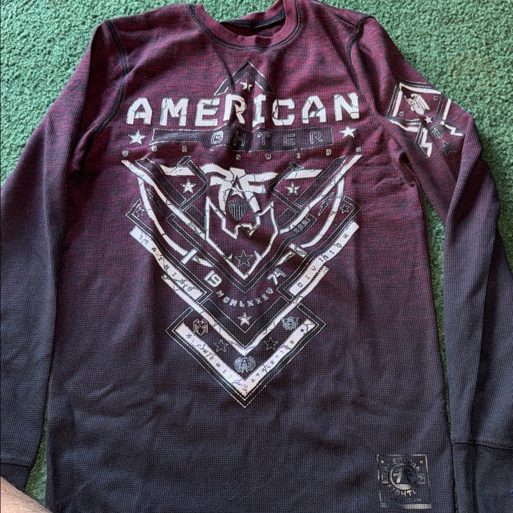 American Fighter Maroon Graphic Tee